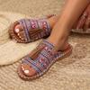 Pantofole piatte taglie forti per donna 2025 Nuove scarpe da spiaggia con frange estive per donna