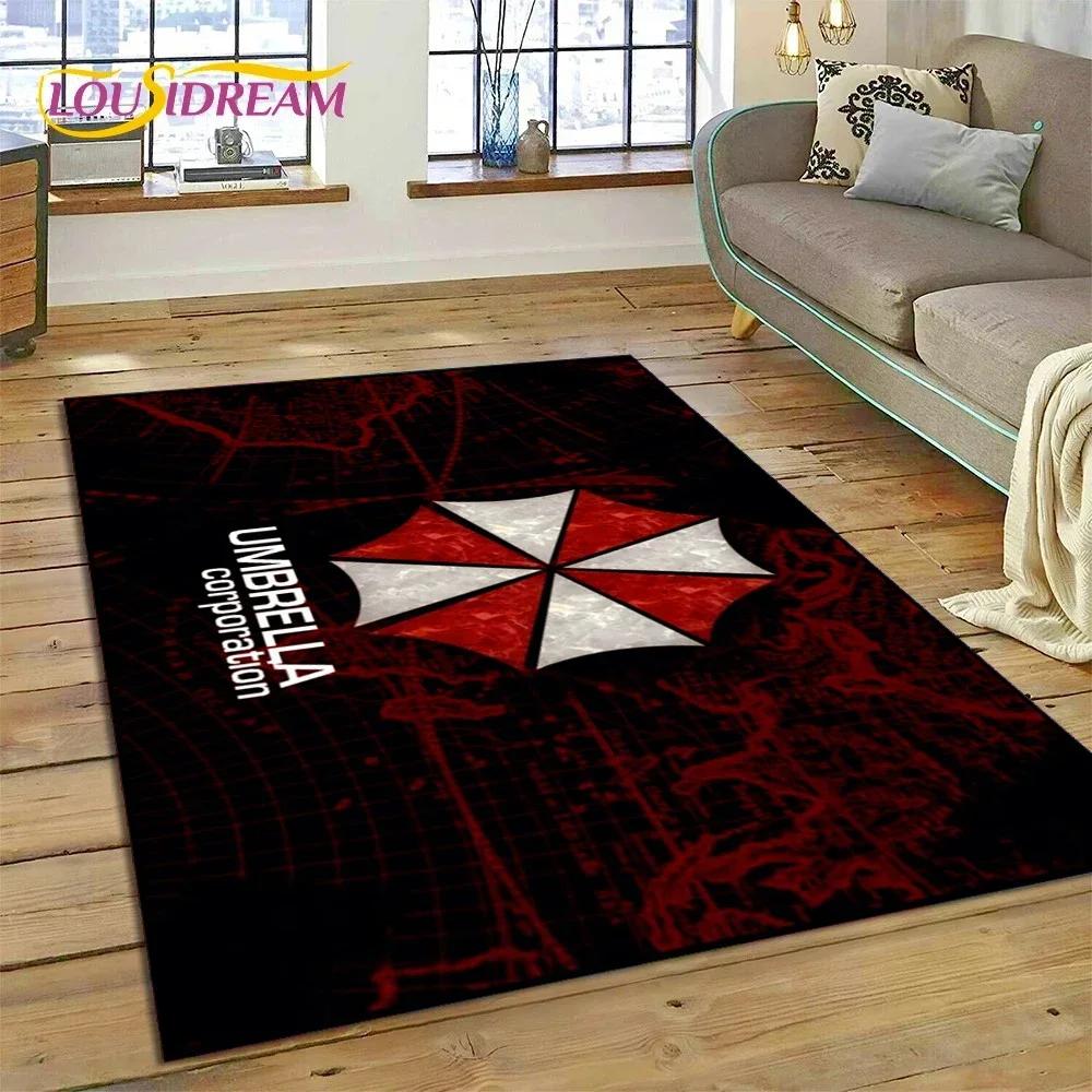 3D Horro Games R-Resident Evil Gamer Carpet Rug for Bedroom Living Room Home Sofa Decoration,Child Game Large Decor Floor Mat