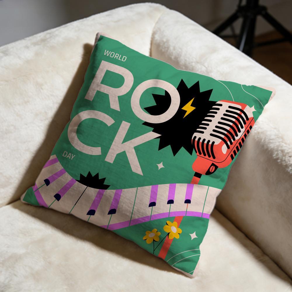 Retro Speaker Cushion Cover Soft Decorative Pillow Case Suitable for Bedroom Sofa Car Travel Use