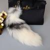 40Cm Large Fox Tail Keychain Soft Fluffy Fur Pom Pom Key Chain For Women Handbag Pendant Fashion Plush Animal Tail Keyring