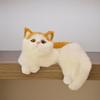 Soft Touch Cat Ornament Realistic Furry Cat Ornament Plush Kitten Figurine Fluffy Hanging Decoration Home Tv Shelf Display