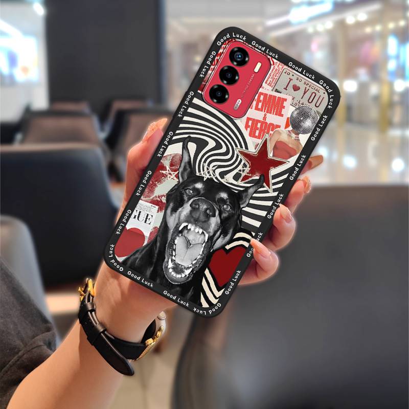 Handytasche Komplettschutz Handyhülle Für ZTE Blade V40 Vita/A72 TPU Schmutzabweisend Wasserdicht Modisches Design Rückseite Niedlich