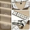 Men's Short Sleeve Polo Shirt with Half Zip Collar Layered Look Casual Loose Fit Big Size Plaid Pattern