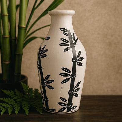 Bambusförmige Vase Natur