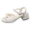 With skirt versatile fairy style sandals women's 2025 new summer small French thick high-heeled sandals women