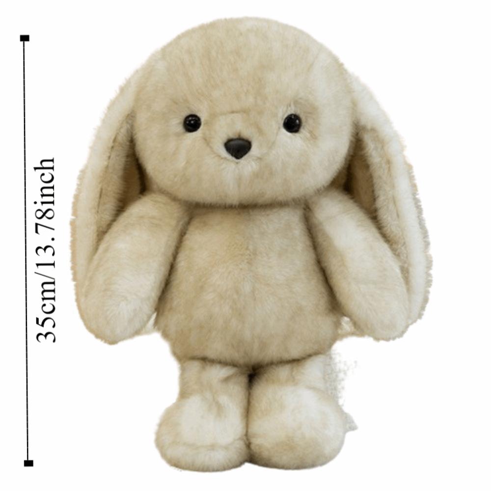 Fluffy Big Ear Rabbit Plush Toy Interactive Stuffed Animals Rabbit Toy  Birthday Parties