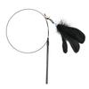 Cat Teaser Stick with Bell, Bite-Resistant Feather, Suction Cup, Self-Entertainment Toy