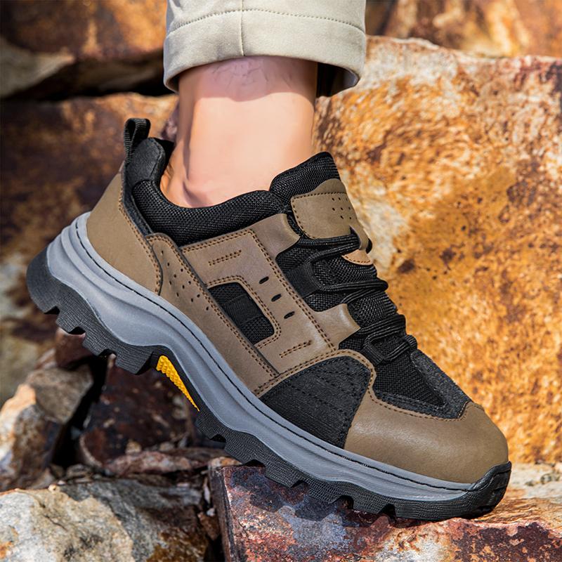 Herren Outdoorsport-Schuhe Anti-Rutsch Freizeit Atmungsaktiv Bergsteigerschuhe Große Größe Bequem Gummi-Außensohle Alle Jahreszeiten