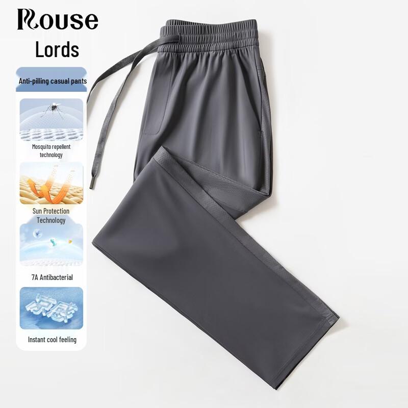 

Luozi Men s Straight-Leg Casual Pants with 7A Antibacterial & Cooling Sun Protection 170