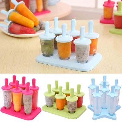 Kitchen Supplies Tray Lolly Maker Eco-friendly Frozen Sticks High Quality Handmade Ice Cube Ice Cream DIY Popsicle Mold Set  Unique