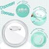 A74E-3 Inch Acrylic Button Pin Badge Clear Craft Button Badges Pin Back Buttons For School Projects 25Pcs