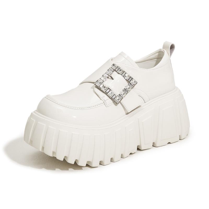 

Женские туфли на платформе love 2025 весна новая черные туфли-маффины из маленькой кожи модные универсальные с небольшой внутренней высотой подъема 39 бежевый