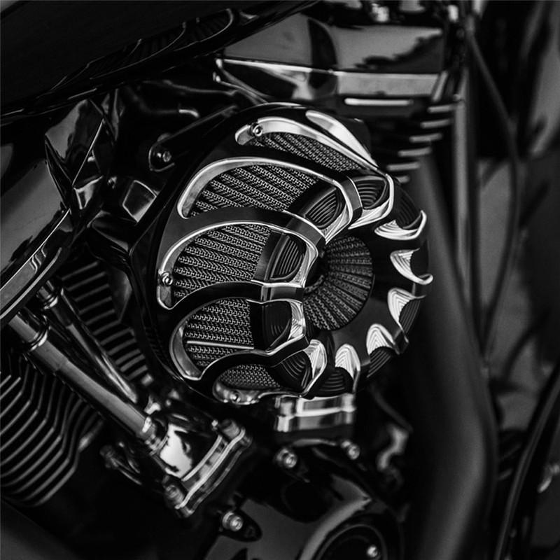 Motorcycle Air Cleaner Intake Filter Grey Element For Harley Touring Electra Street Glide FLHX Sportster XL Dyna Softail FLSTSE