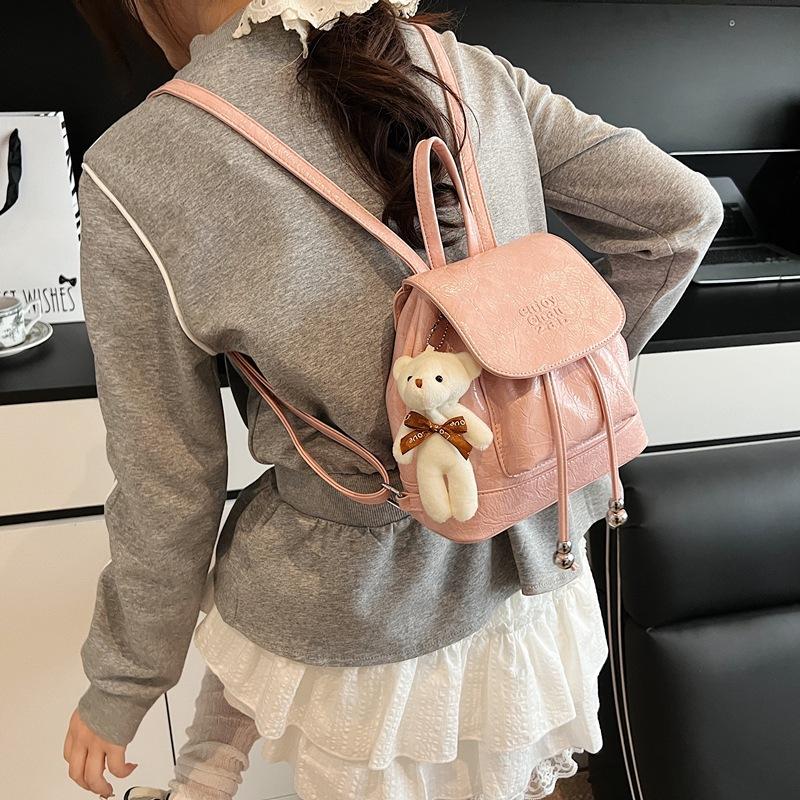 Bucket bag women's 2025 new niche design sense fashion backpack Korean version student schoolbag travel backpack