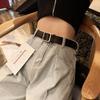 Modern Womens Black Decorative Wide Denim Belt For Effortless Summer Trends Fashion