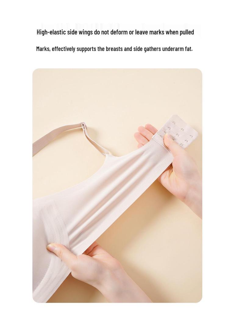 Seamless Plus Size Wire-Free Vest Bra with Hook & Eye Closure