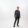 Champion Long Sleeve Crew Script School Charcoal Kids' T-Shirt, Neck, Logo, Boys, CK-YS405,