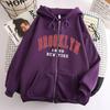 New zipper hooded sweater European and American los angeles california coat top European size