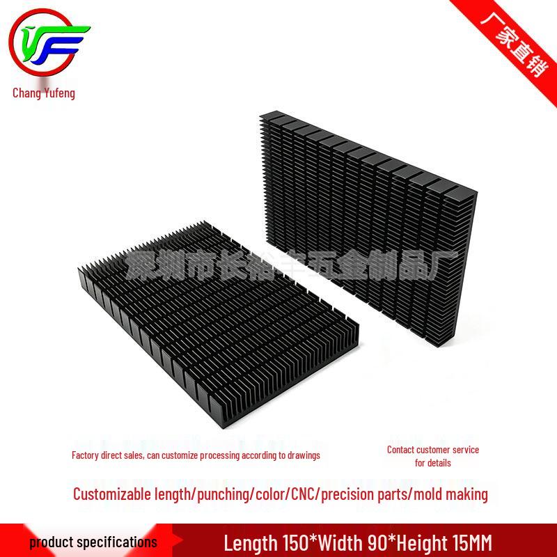 Aluminum Profile Radiator 150x90x15 High-Power Heatsink with CNC Machinable Holes