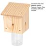 Carpenter Bee Trap Outdoor Hanging Bee Catcher Trap Kit Wooden Insect Trapping Box with Plastic Jar for Swarm Control
