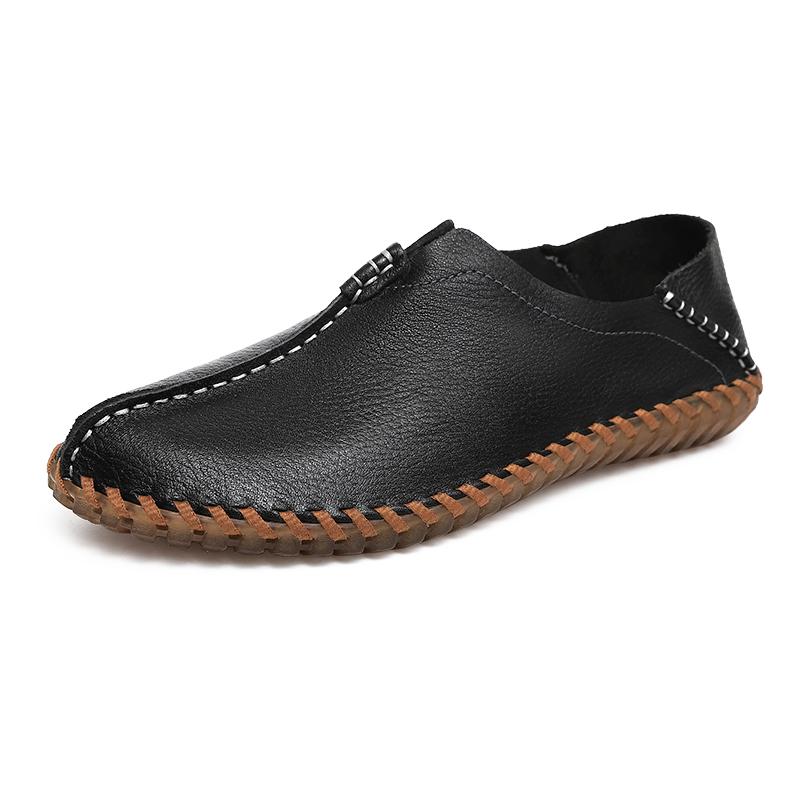 Handmade Genuine Leather Men Shoes Soft Casual Leather Shoes Men Loafers Comfortable Moccasins Men Flats Shoes
