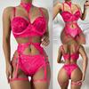 Europäisches & Amerikanisches Sexy Spitzen-Strumpfbandgürtel Neckholder Dessous Set