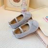 Flat-bottomed suede ballet shoes single shoes women's shoes 2025 new doll shoes one-word elastic Mary Jane versatile