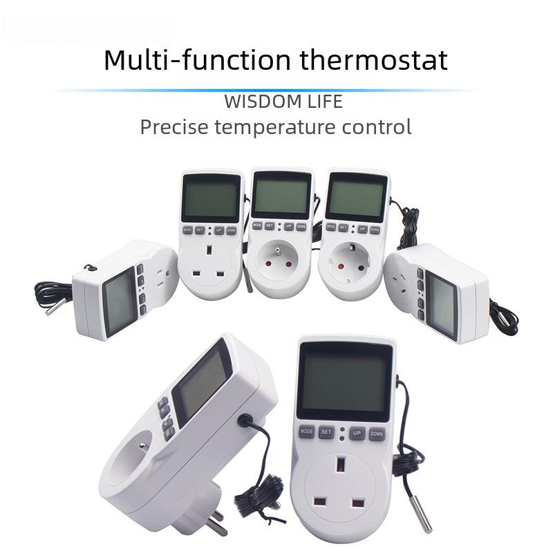 

Digital Timer Switch with Thermostat for EU/FR/UK/US Plugs UK