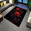 1PC Rose Pattern Kitchen Rugs Non-Slip Home Door Mats Pop Design Bathroom Rugs Bath Mat Carpet for Home Sink Laundry Decor