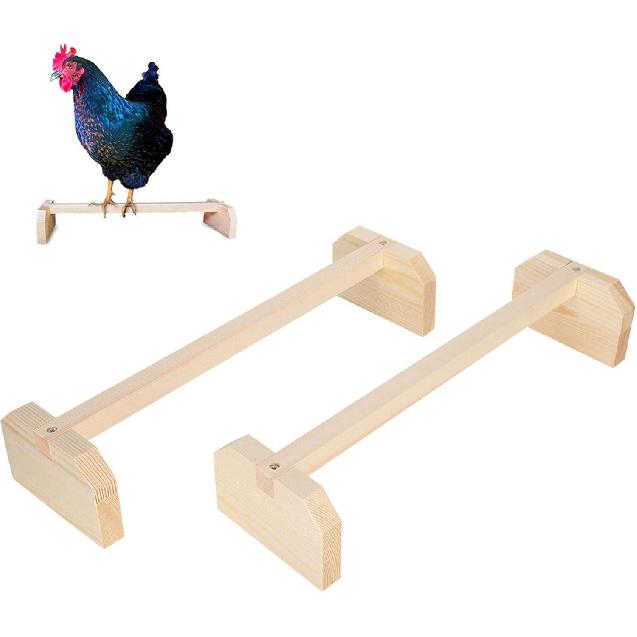 15.7 X 4.7 X 3.1in Square Pole Safe Wooden Hens Roosting Stand, Large Bird Stand, for Pet Chicken Large Bird