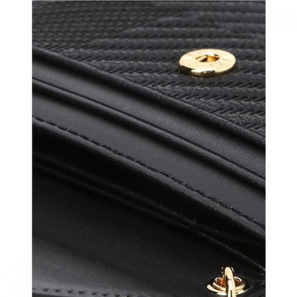Daks Black Pattern Leather Card Wallet Dcho4e172bk