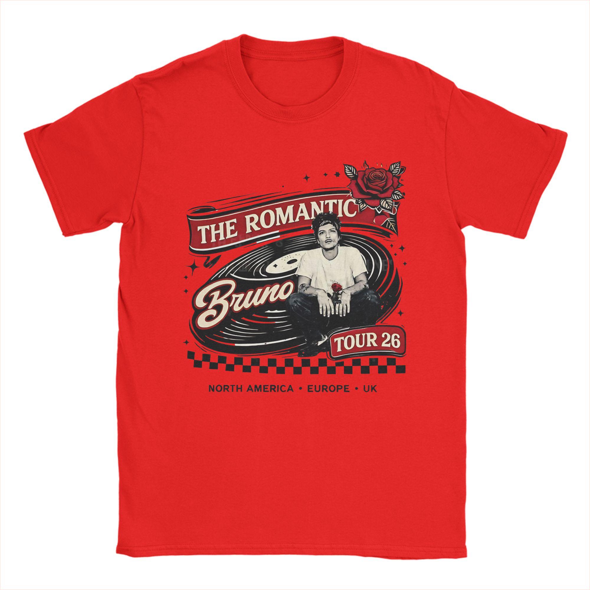 Unisexs TShirt Bruno Mars The RoUnisextic Tour 2026 Casual Cotton Tee Shirt Short Sleeve  T Shirt Round Collar Clothes Gift Idea M