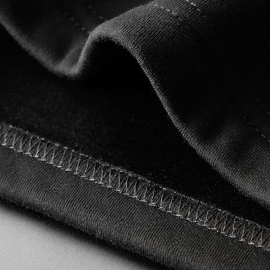 Autumn Winter Men Bottoming Top Slim Fit Thick Plush O Neck Pullover Stretchy Long Sleeves Pure