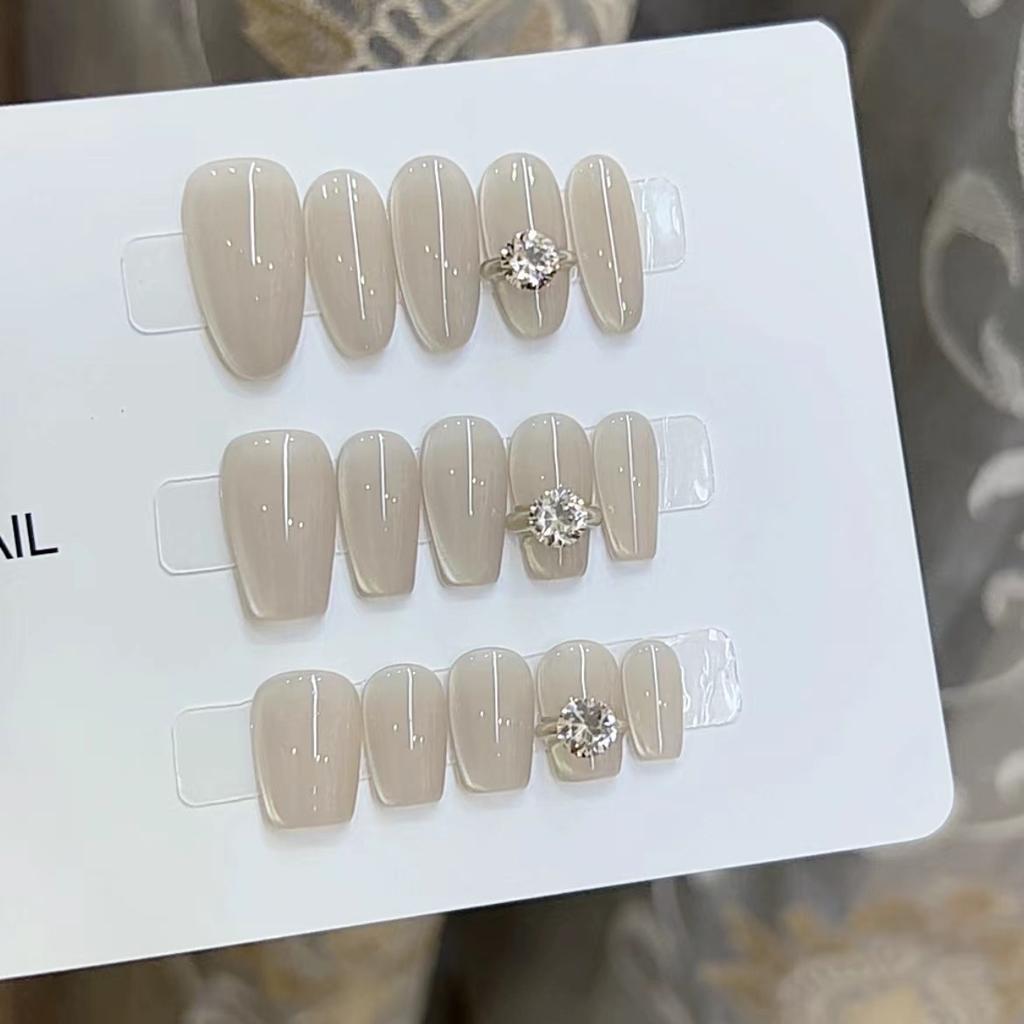 Pure Handmade Phototherapy Wear Nail Tablets Carat Lover Wear Nail Finished Product Reusable Nail Patches