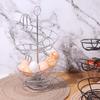 Stable Base Egg Storage Rack Save Space Metal Egg Dispenser Spiral Egg Holder  Countertop
