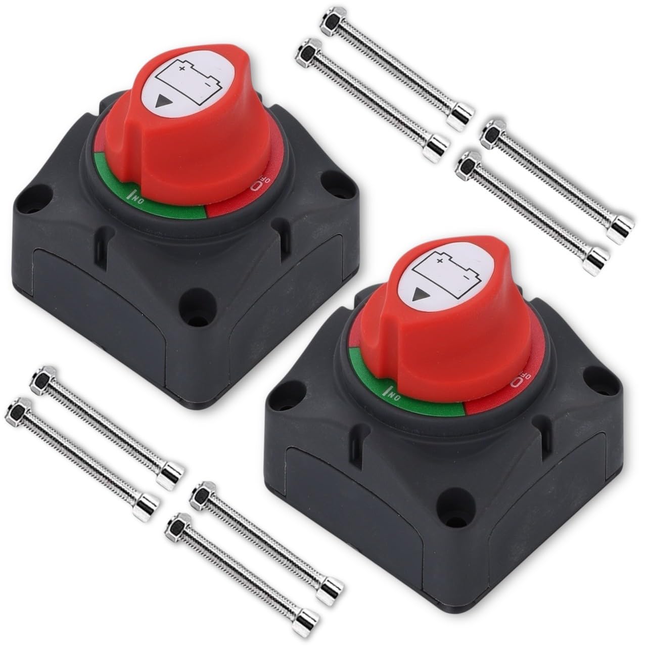 

Kanoan Disconnect Power Kill Disconnect Switch for Marine Passenger and More Switch, 12V/24V ON/OFF Terminal, Cut, Switch, Cars, Trucks, Campers,