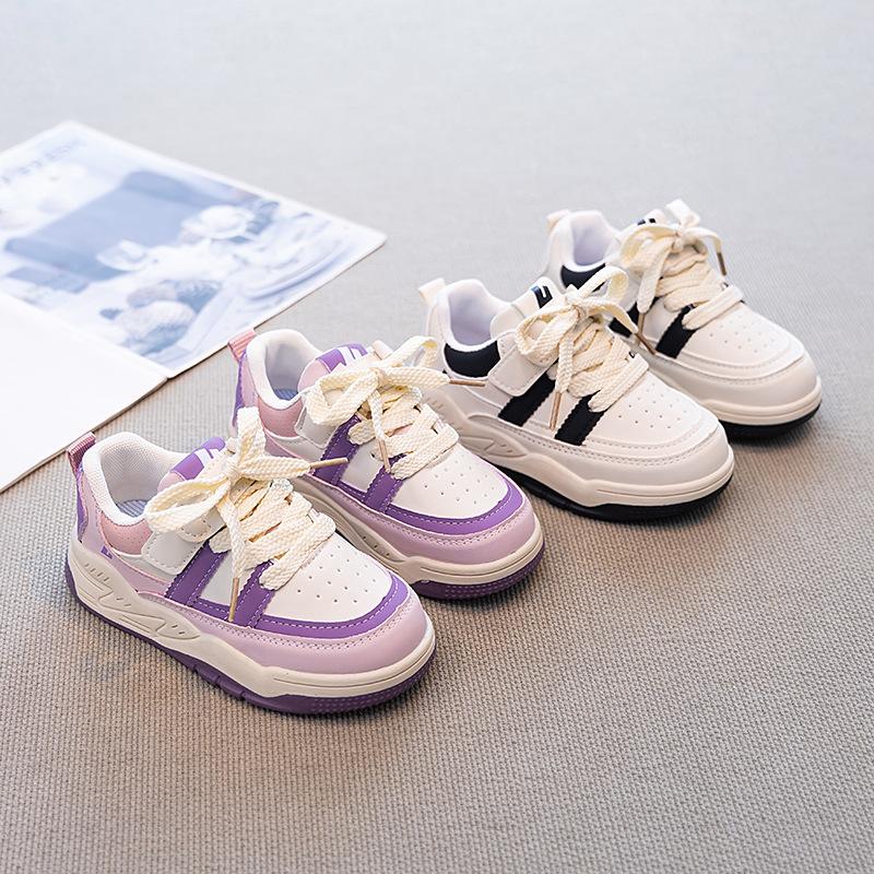Girls board shoes low-top 2025 spring and autumn new children's sports shoes boys soft-soled white shoes spring casual shoes tide
