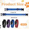 4 Pack Medium Basic Dog Collars Adjustable Dog Collars for Large Breakaway Dogs Collar Classic Pet Dogs Collar with Quick Release Buckle for Walking