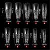 Crystal Square Nails Half Cover Soft False Nails Nail Tips for Nail Extensions 3D Aartificial Nail Tips Easy to Use