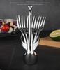 Spoon Fork Flatware Holder Swan Shape Stainless Steel Flatware Base Holders for Home Dinnerware or Wedding Party Decoration