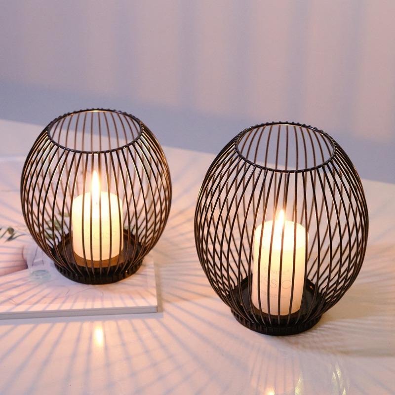 Household  Ironwork Handicrafts Living Room Candle Base Dining Table Decorative Candlestick