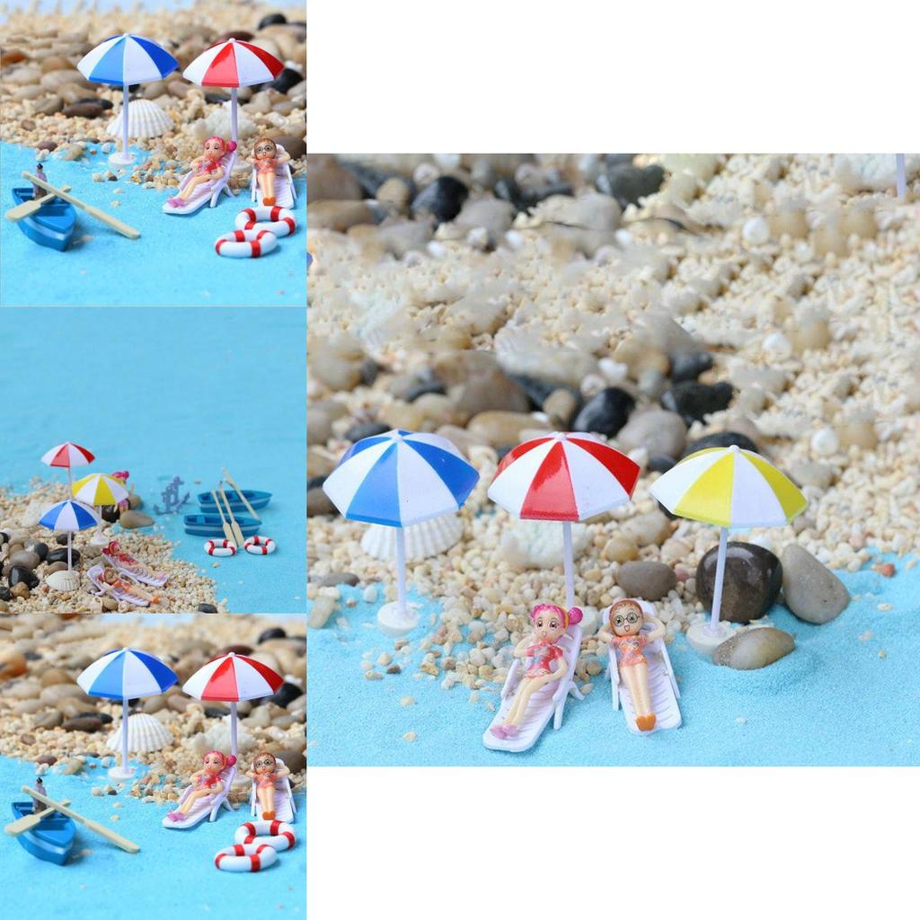 Mini Beach Ornament Micro Landscape Fairy Garden Decorative Doll House Accessory