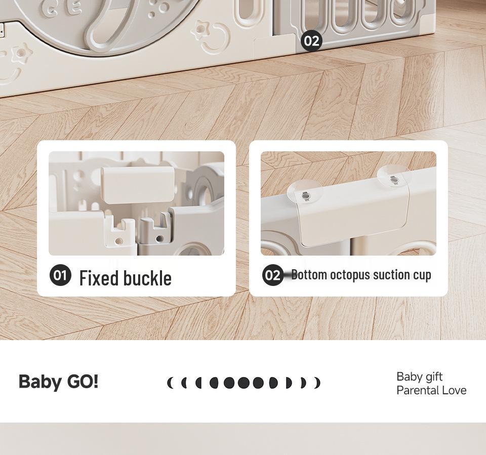 Baby Playpen and Crawling Mat: Indoor Infant Safety Fence for Living Room Floor.