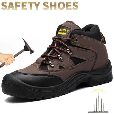 Botas de Trabalho Impermeáveis Masculinas Sapatos de Segurança para Trabalho Indestrutíveis com Biqueira de Aço à Prova de Perfuração Sapatos de Proteção de Segurança Masculinos