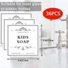 36 PCS Printed Waterproof Labels for Shampoo and Conditioner Bottles,Bathroom Soap Dispenser Organization Label Stickers White
