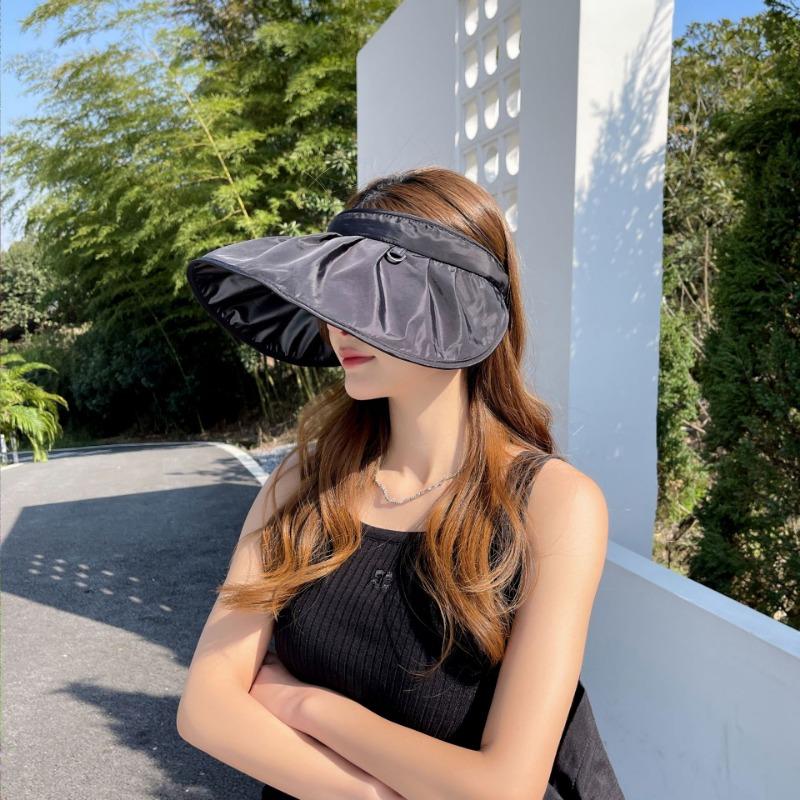 

Солнцезащитная виниловая шляпа-ракушка женская защита от УФ-лучей летняя шляпа с открытым верхом для лица маленькая солнцезащитная шляпа пляжная шляпа one size fits all