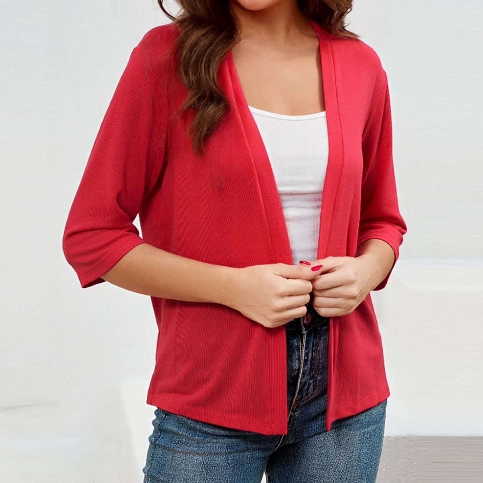 

T Shirts For Women Pleated V-Neck Dressy Casual Blouses Printing Short Sleeve Summer Tops Loose Fit M червоний