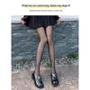 Langsha Women's Sheer Black Polka Dot Love Heart Pantyhose
