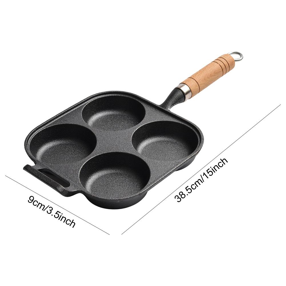 4 Hole Cooking Egg Ham Pan Heart-Shaped Non-Stick Breakfast Grill Cooking Pot Egg Frying Pan Pancake Pan Egg Burger Ham Pan