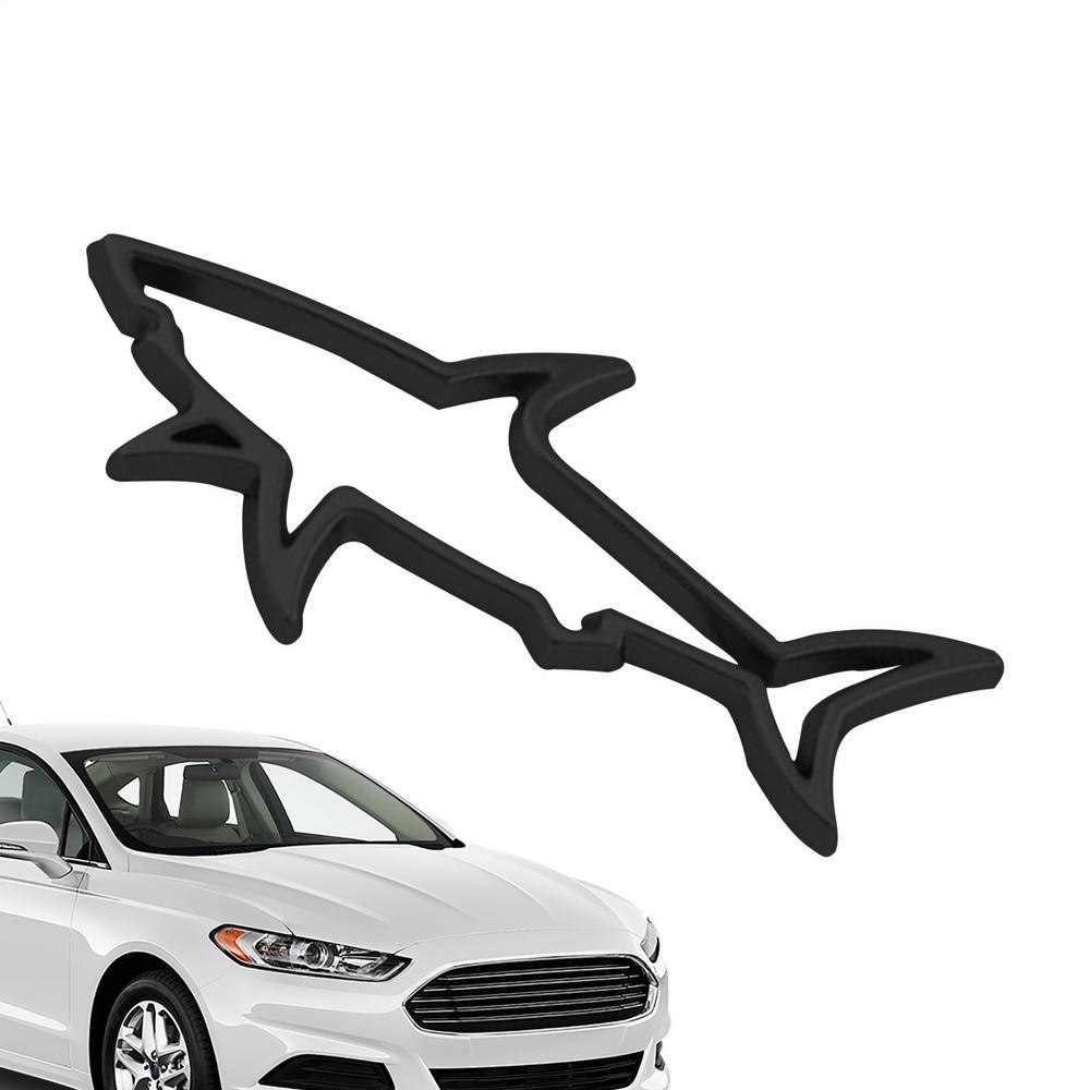 Auto-Embleme und -Abzeichen Haifisch Auto-Fensteraufkleber Wetterfest Hohl-Logo-Dekoration Für Modifikation Kennzeichenhalterung